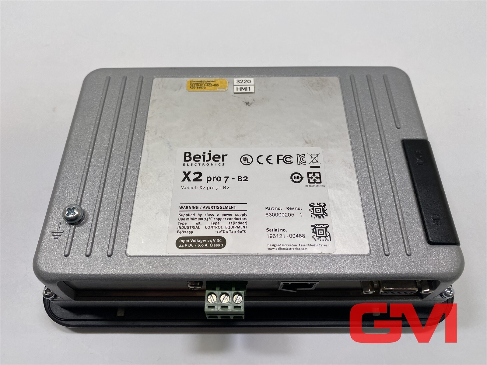 Beijer Display X2 Pro 7 – B2 HMI Panel 630000205 7″ Rev. 1 TFT-LCD