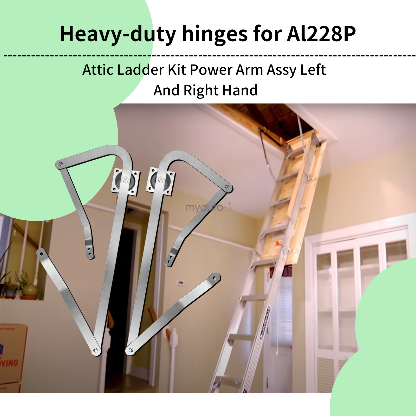 Left & Right Attic Ladder Kit Power Arm Assy Fits Louisville Ladder PR315500