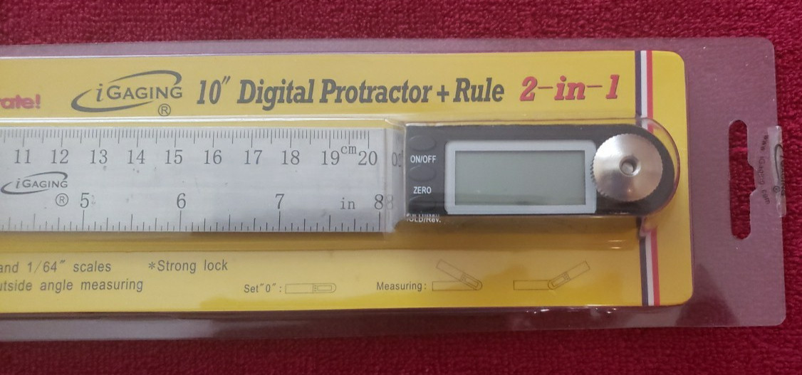 iGaging Digital Protractor_8″ & 10″ Blade_360 Range_0.05 Resolution_.3 Accuracy