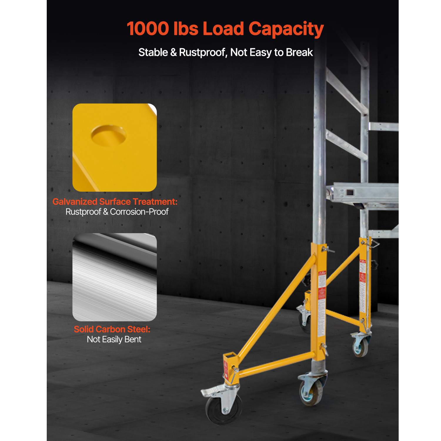 Set of Scaffolding Outriggers with Casters for Baker-Style Scaffolding 4 Pack