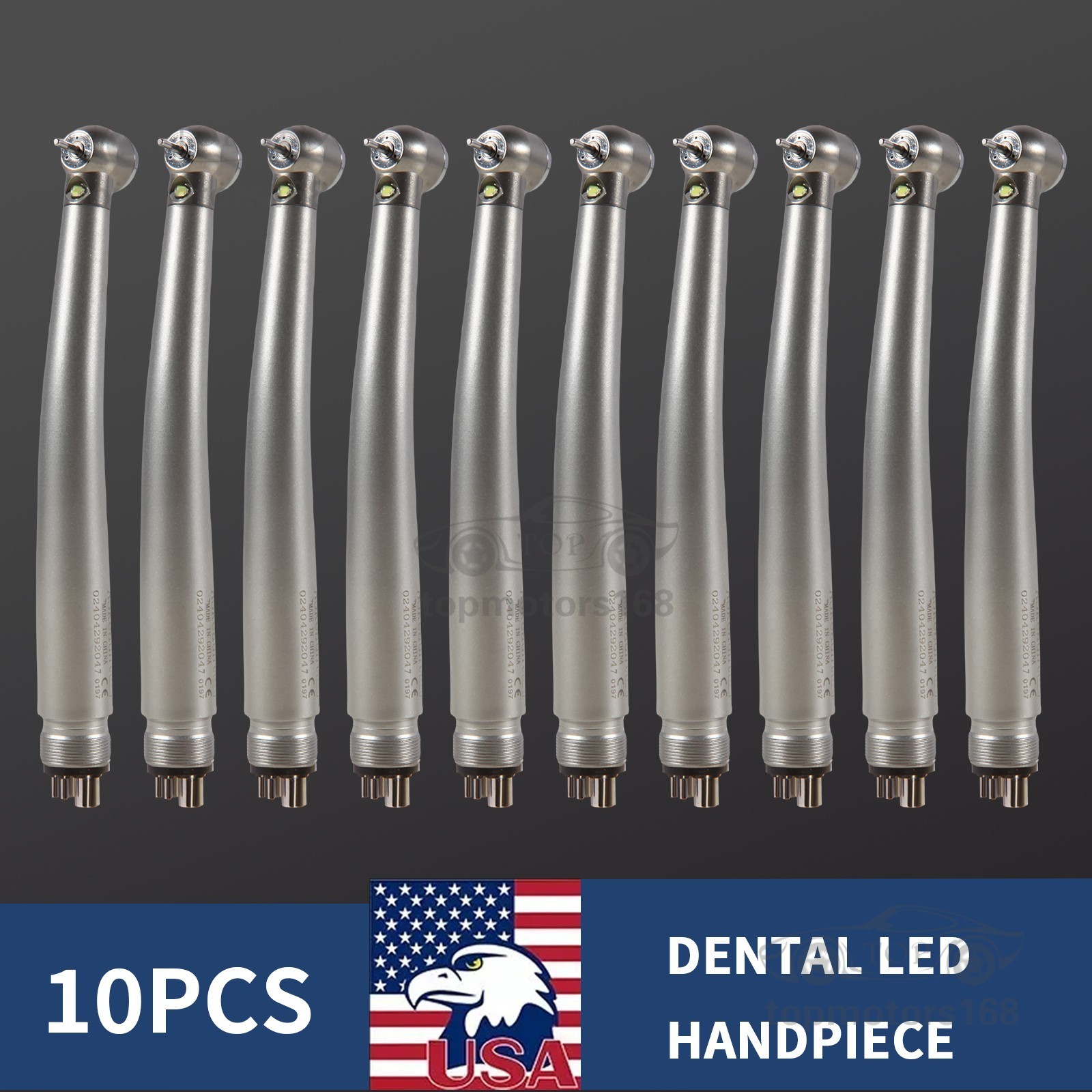 10 PACKS Dental High Speed E generator LED Handpiece Air Turbine 4Hole