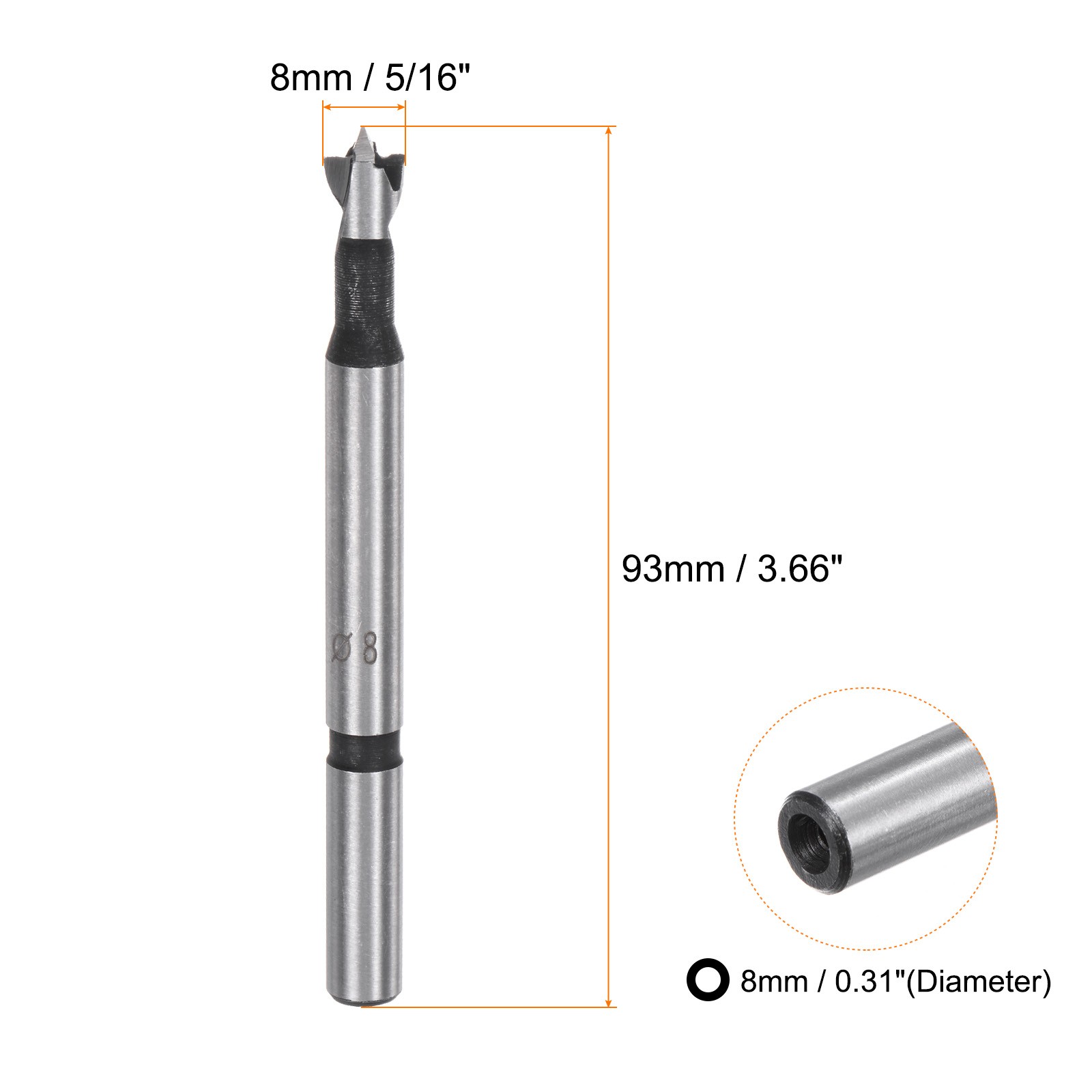2pcs Forstner Drill Bit 5/16″(8mm) Dia Woodworking Drilling Hole Saw Tool
