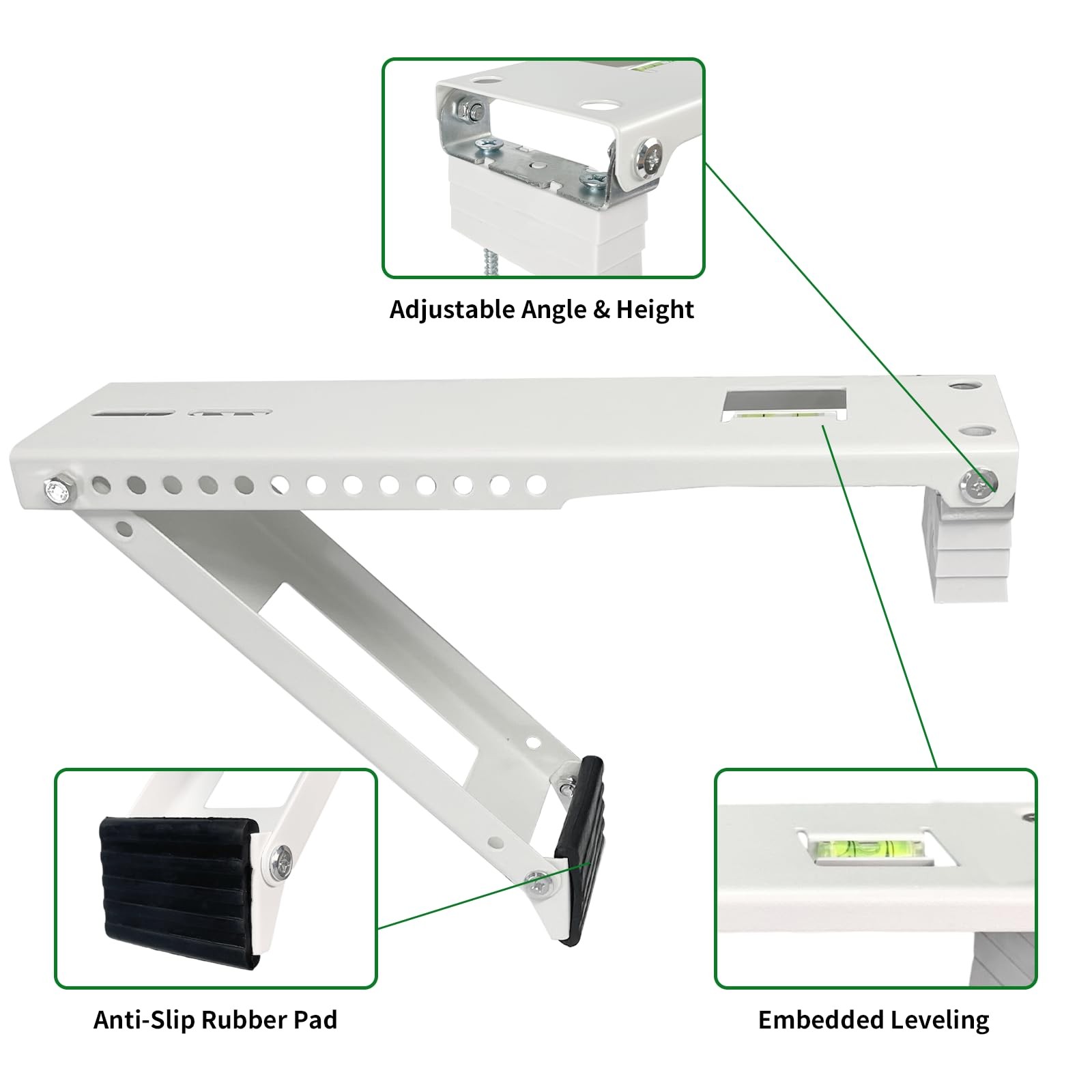White Universal Window Air Conditioner Bracket Support Mount