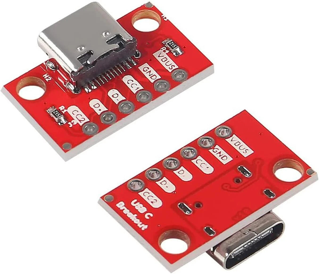 5pcs USB Type-C Breakout Board Serial Basic Breakout Female Connector Type PC