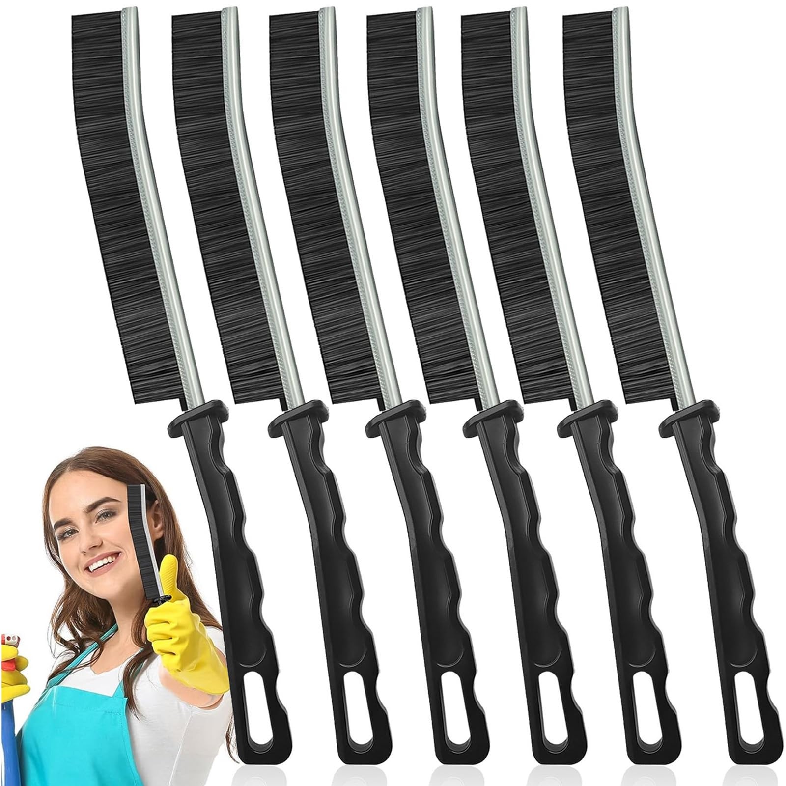Hard Bristle Crevice Cleaning Brush – Window Track Cleaner