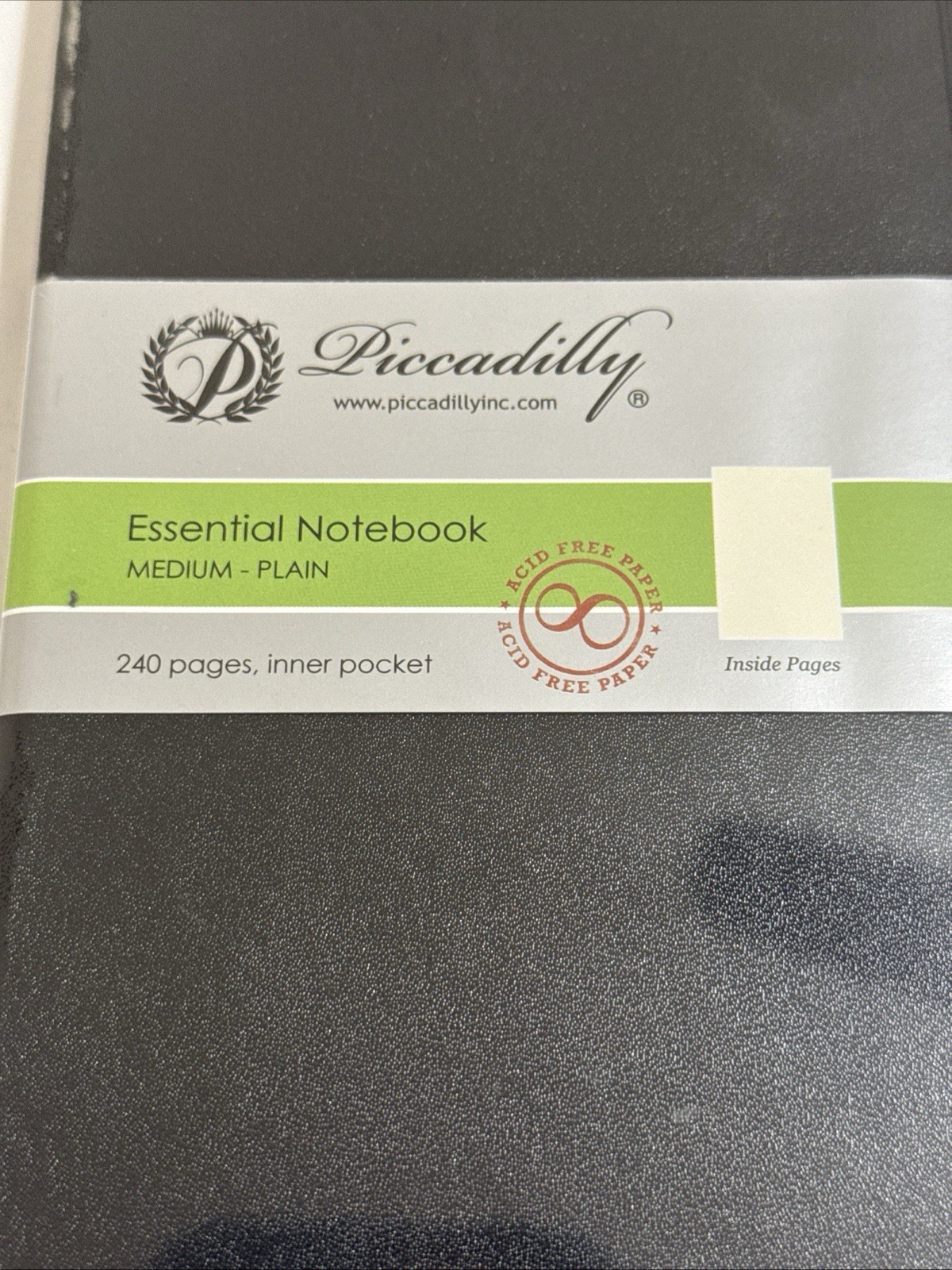 2 Piccadilly Essential Notebooks Medium Ruled 240 Pages Hardcover NEW SEALED