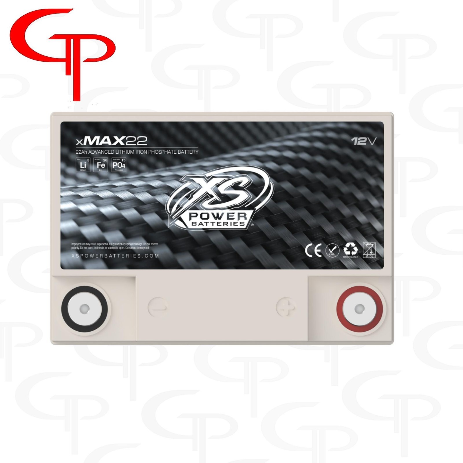 XS Power Xmax 22 LFP Lithium Battery 45AH 5,000 Watt RMS Car Audio Battery