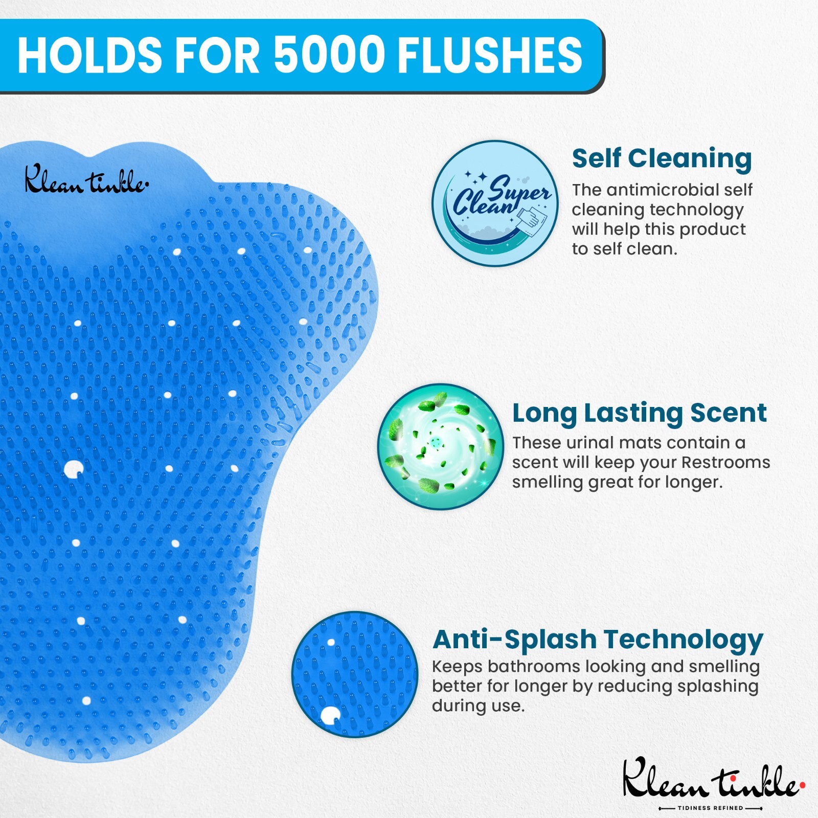 3 – 50 Scented Bathroom Urinal Screens Deodorizing Anti-Splash Fresheners Mats