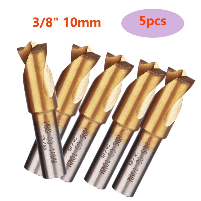 5pcs Spot Weld Drill Bits Set HSS Titanium Coated CO Cobalt Spot Weld Cutter 10m