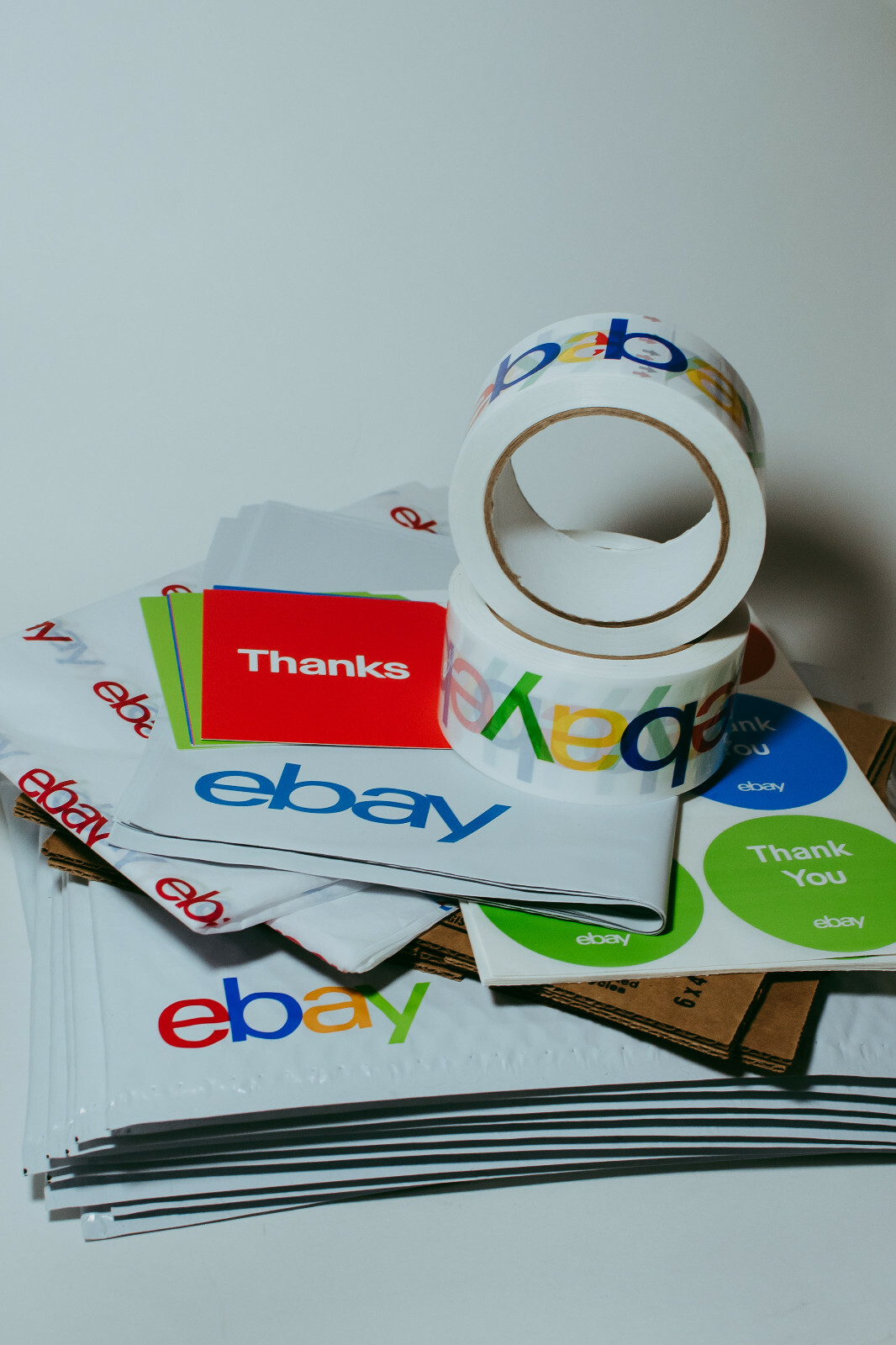 78 Ebay Branded Shipping Supplies Kit Boxes Lg Poly Tape Tissue Postcards MORE