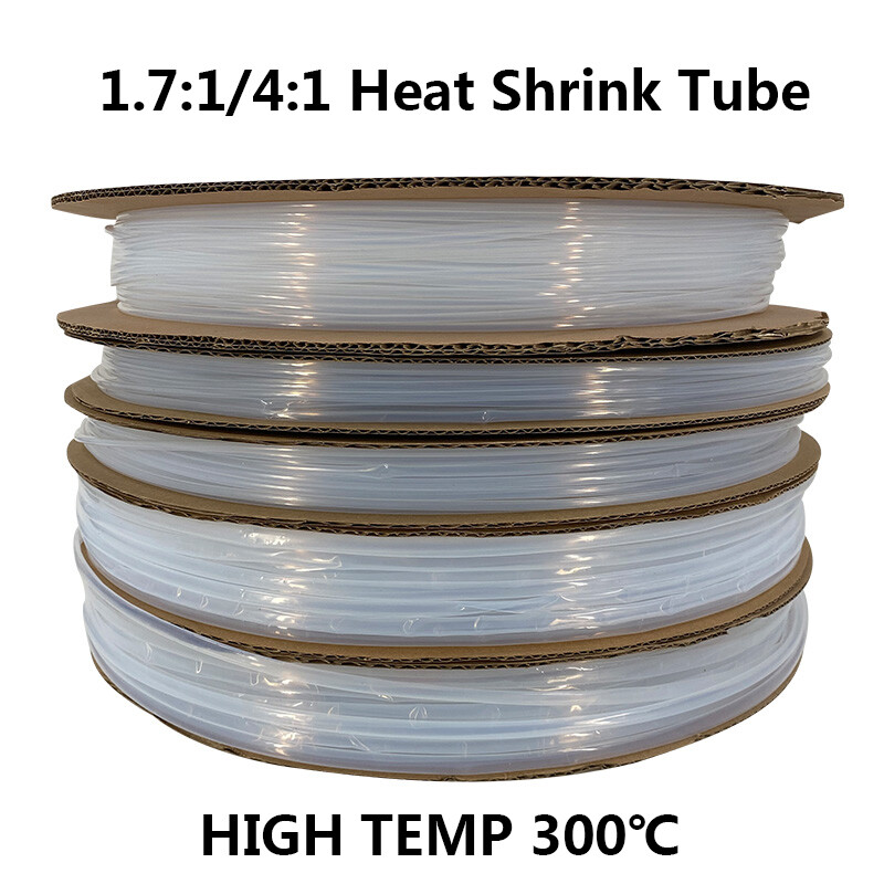 4:1 or 1.7:1 Heat Shrink Tube PTFE Sleeving Tubing Oil Resistant HIGH TEMP 300℃