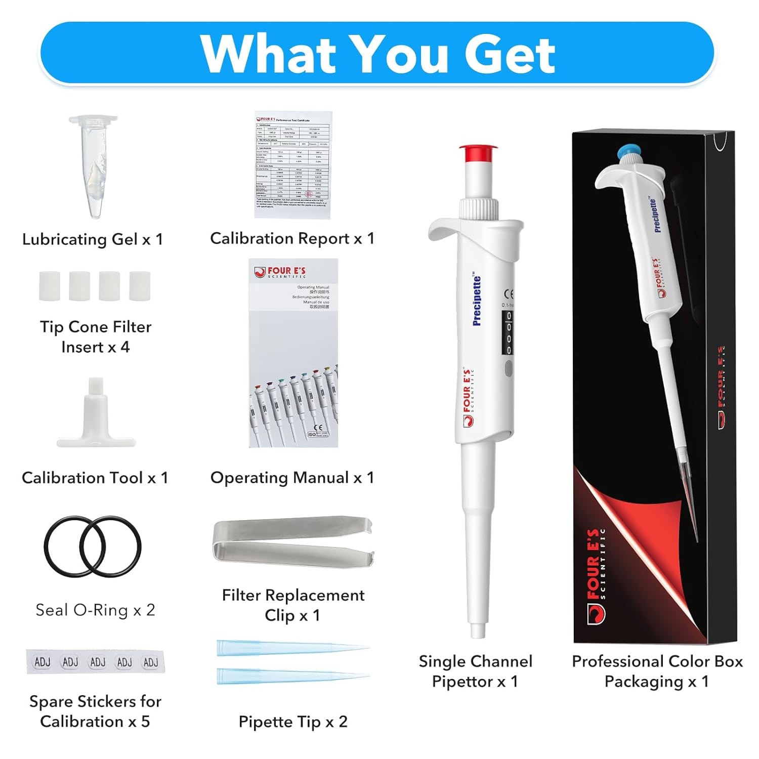 100-1000ul Micropipette High-Accurate Pipettor Single-Channel Adjustable Volume