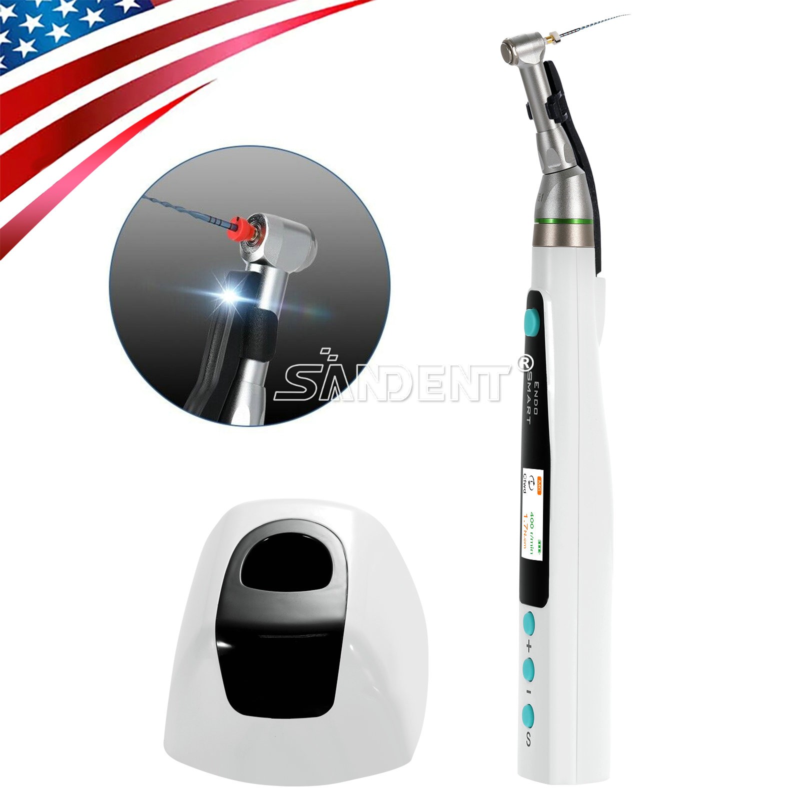 Dental 1:5 Fiber Optic LED Electric Contra Angle Increase Handpiece Ti-MAX X95L