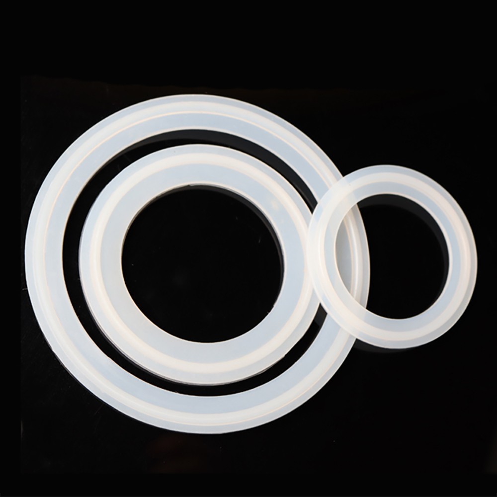 Silicone / PTFE Sanitary Clamp Gasket ID 15-197mm Tri Clamp Ferrule Pipe Fitting
