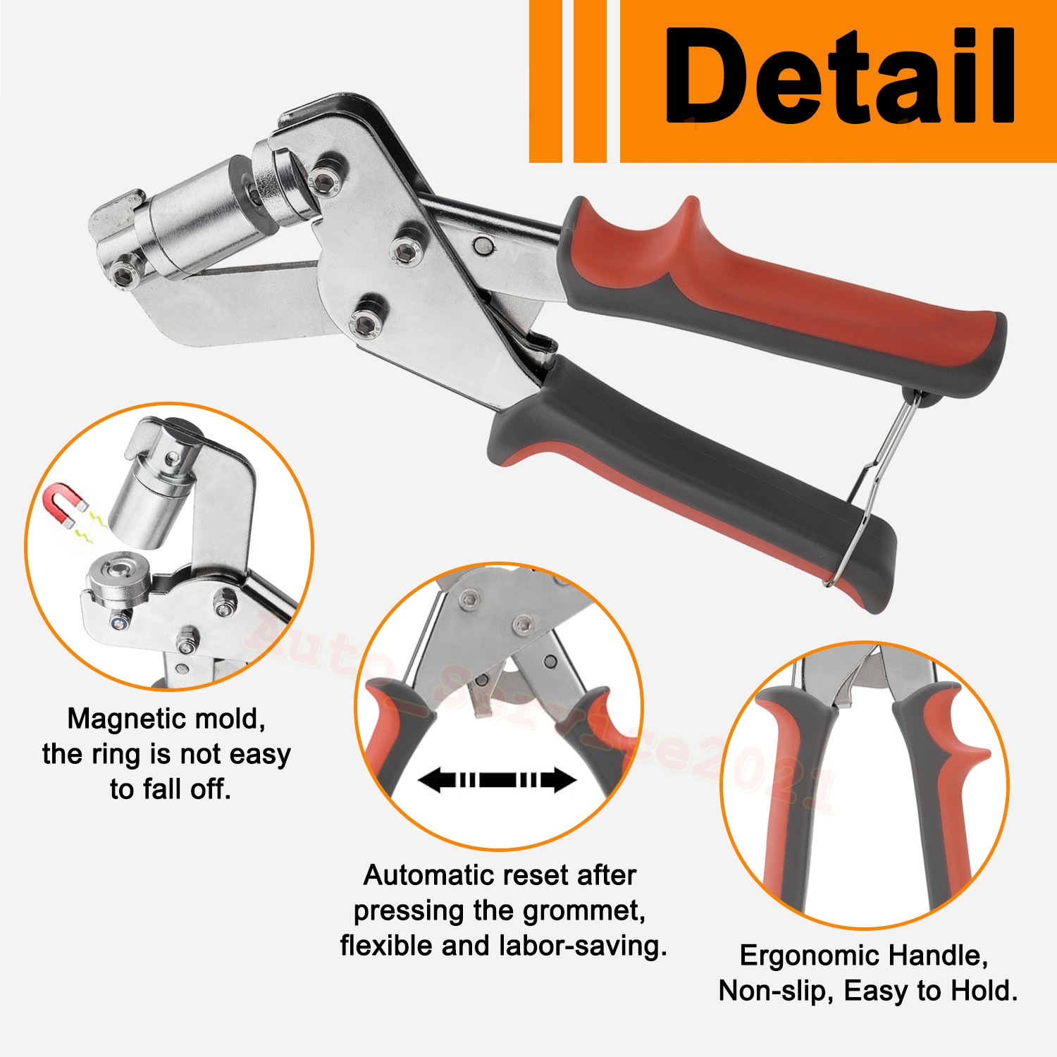 New Grommet Tool Kit with Bag, 1/4 & 3/8 Inch Handheld Eyelet Tool Kit For DIY