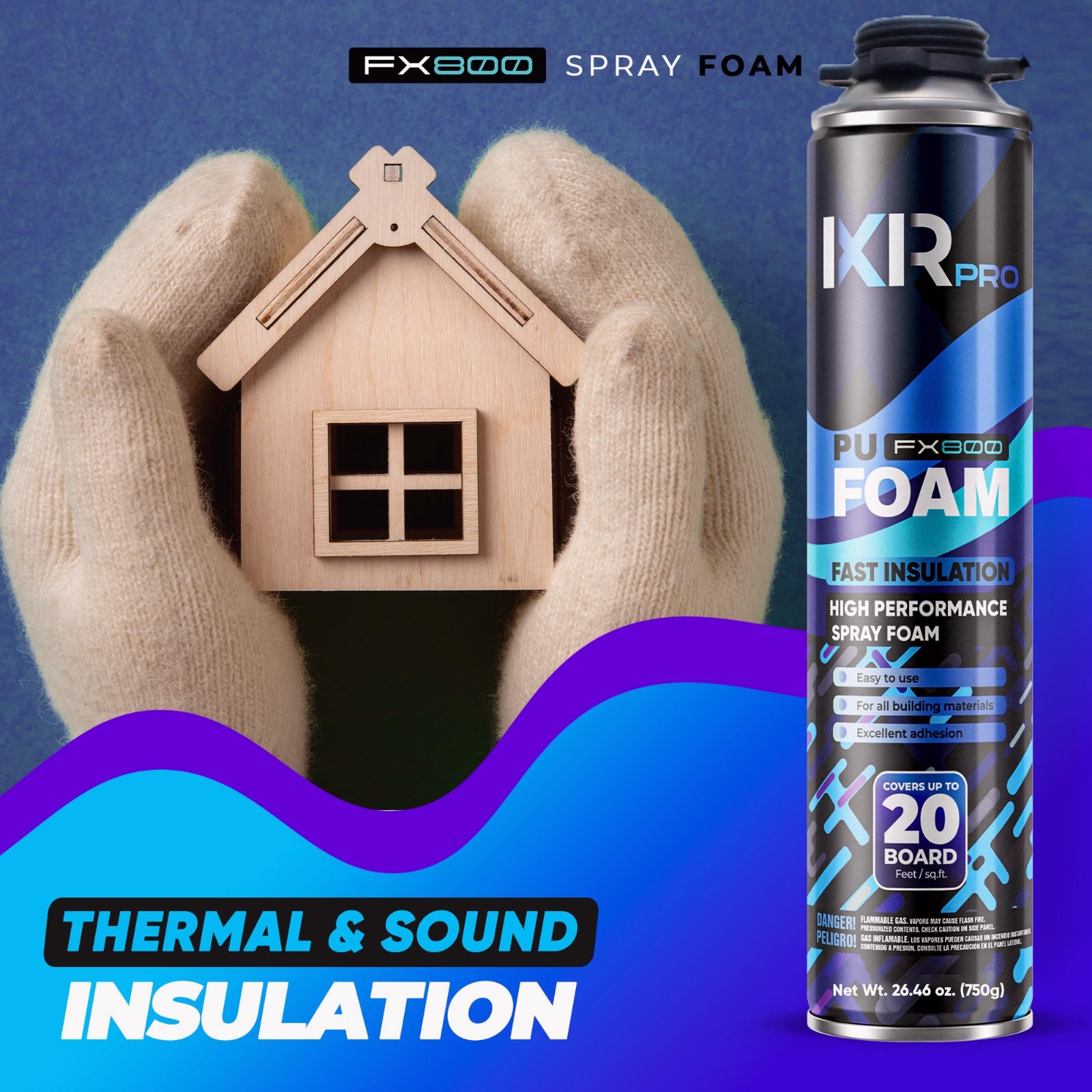 Spray Foam Insulation Can (6 x 23.1 oz. (655 g)) Expanding Foam Sealant