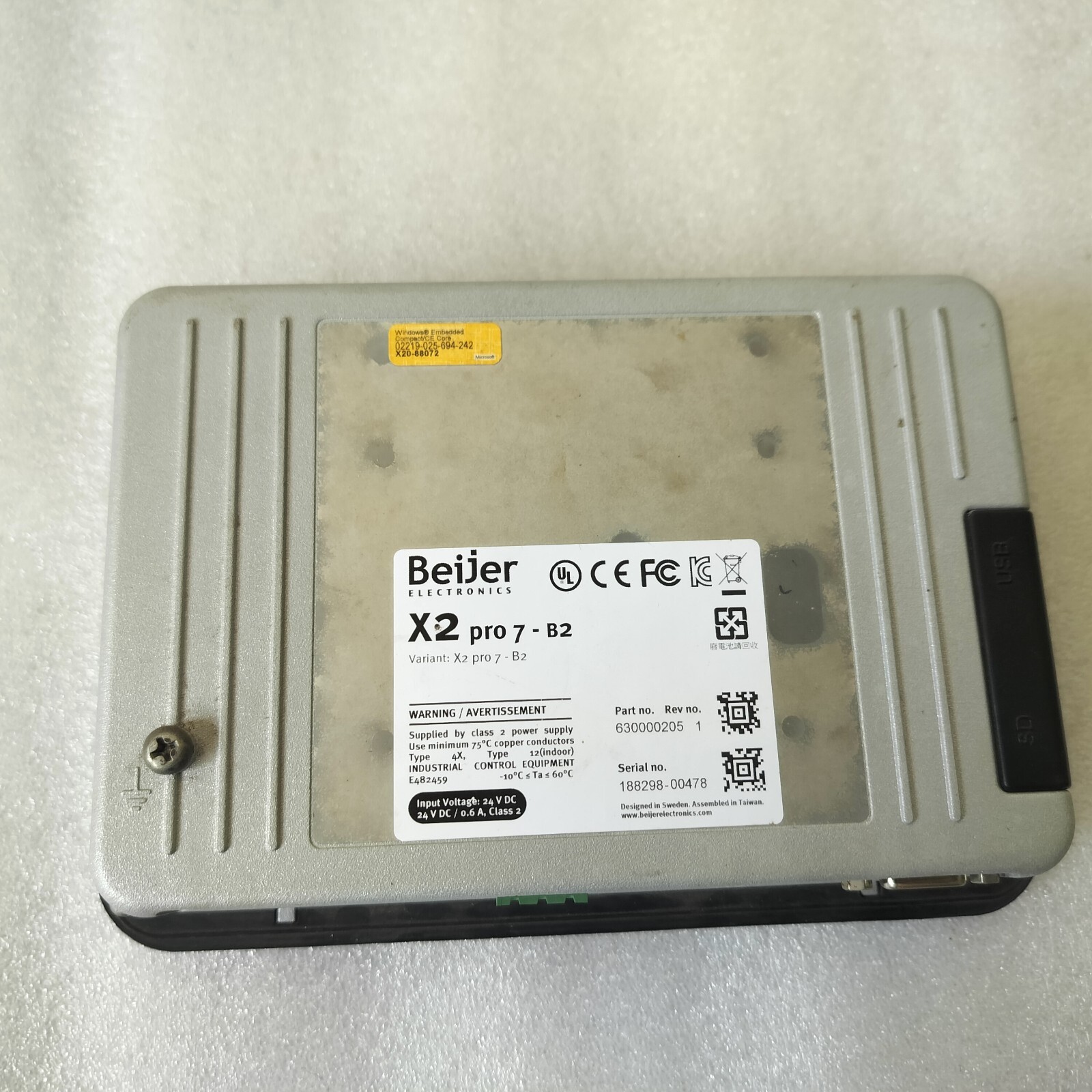 BEIJER ELECTRONICS X2PRO 7-B2 VARIANT X2PRO 7-B2 630009405