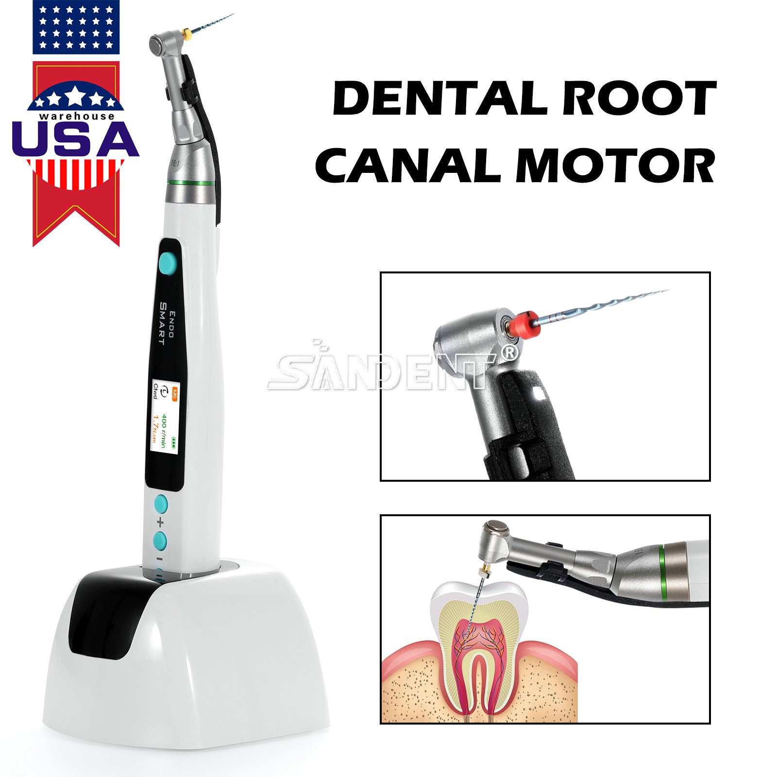 Dental 1:5 Fiber Optic LED Electric Contra Angle Increase Handpiece Ti-MAX X95L