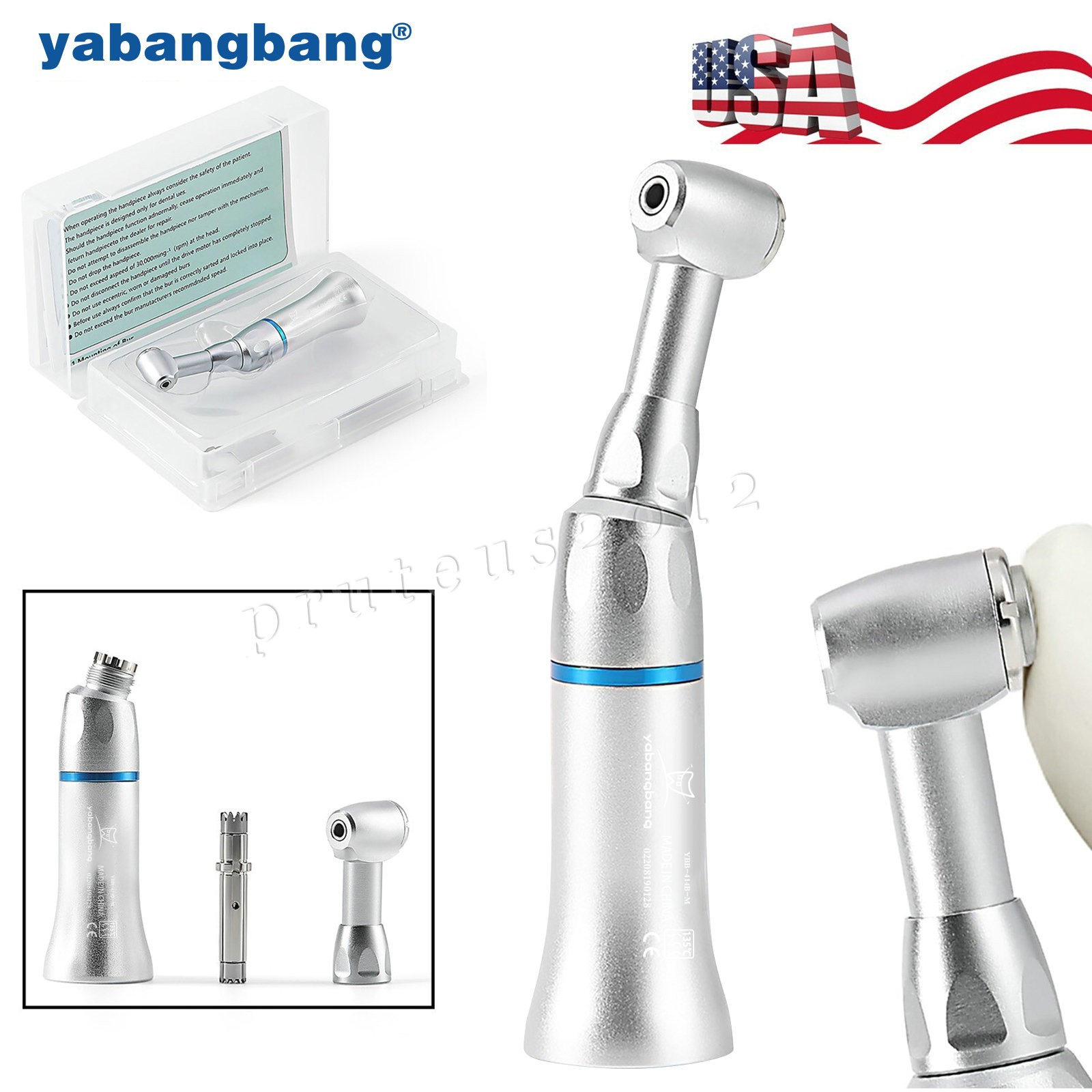 NSK Style Dental Low Slow Speed Handpiece Contra Angle Push Button E-Type USA!!!