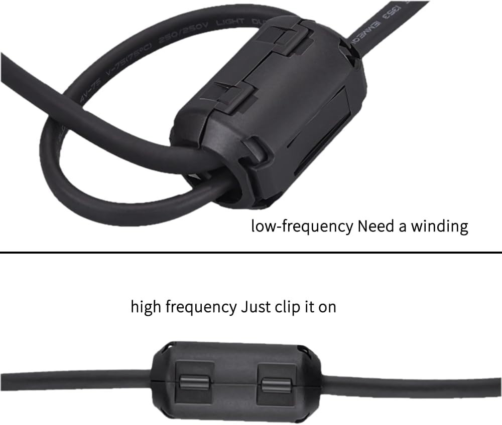 20-Pack Ferrite Ring Core EMI Noise Suppressors – Versatile Signal Shielding