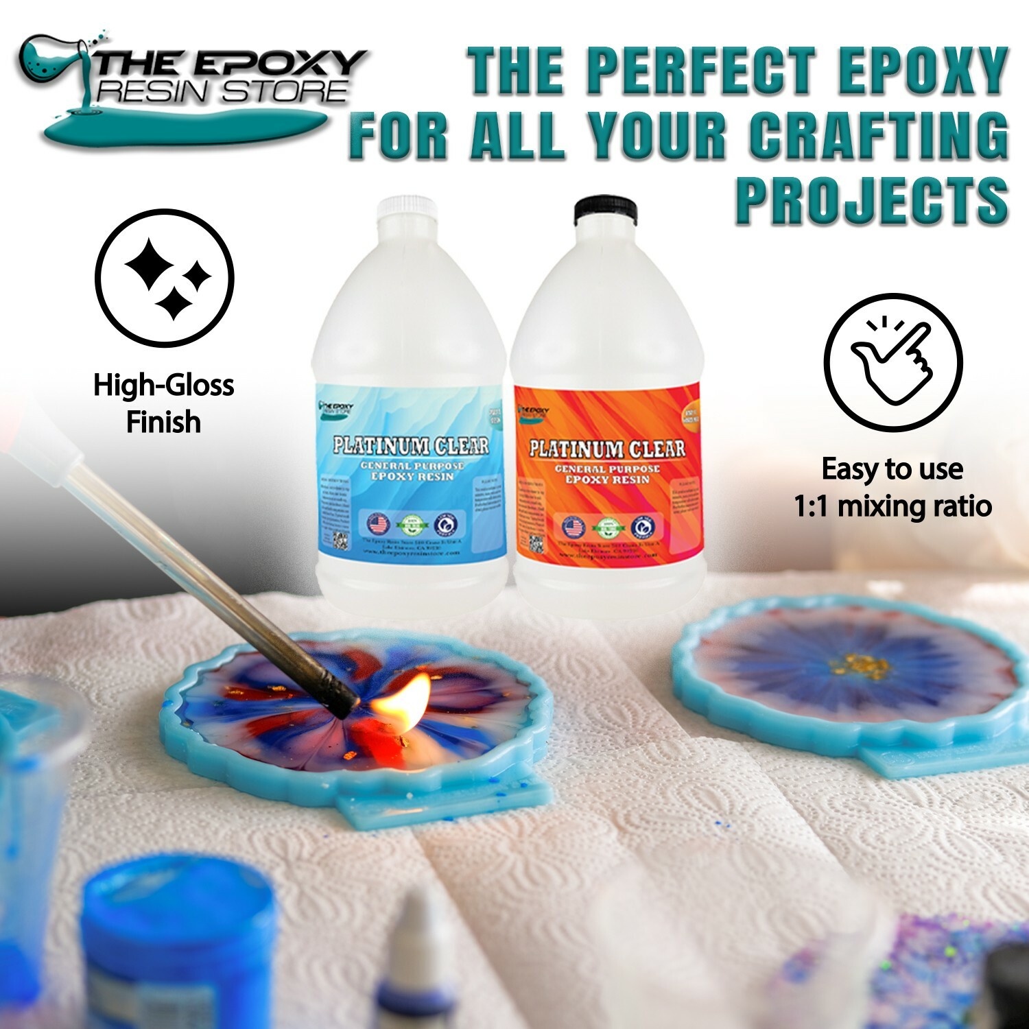 The epoxy resin store – clear epoxy resin, table top epoxy – 2 Gallon Kit