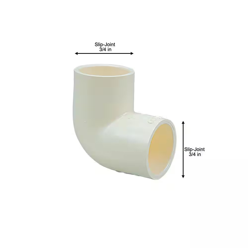 3/4 In. X 3/4 In. Chlorinated Poly Vinyl Chloride (CPVC)-CTS 90-Degree Slip X Sl