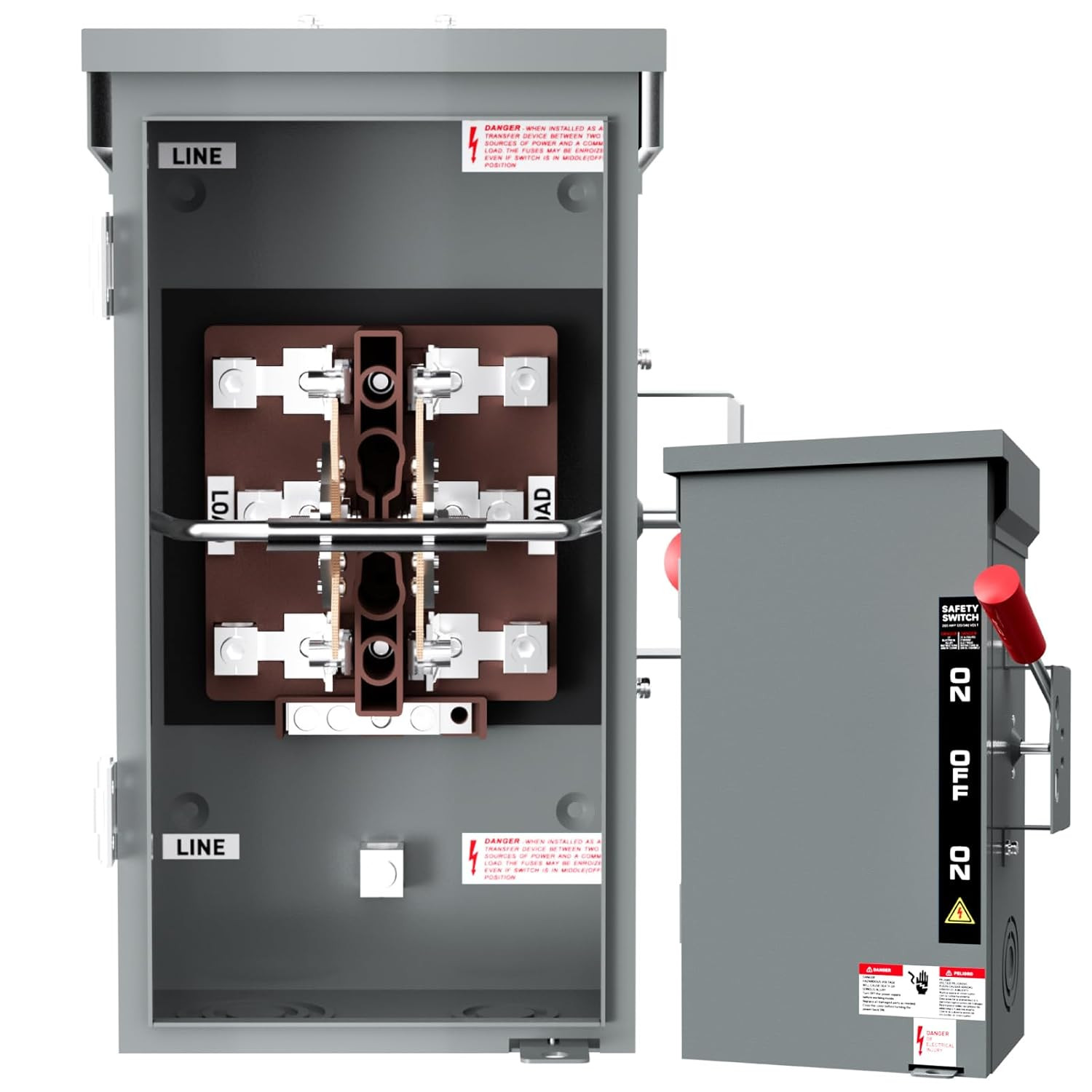 200A Manual Generator Transfer Switch,Heavy Duty 48000W General Double-Throw Saf