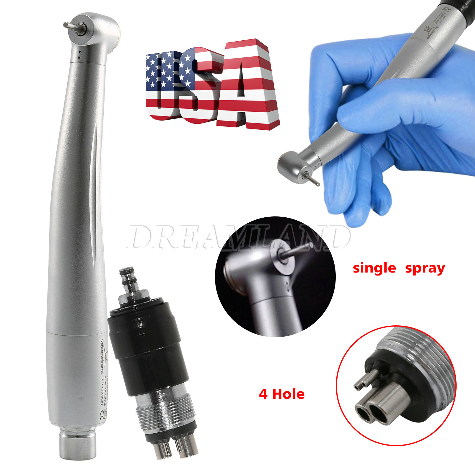 1-20 Dental High Speed Turbine Handpiece fit NSK 4Hole Swivel Coupler