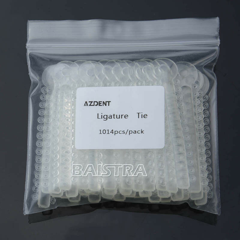 1014Pcs AZDENT Dental Orthodontic Elastic Ligature Ties Clear/Mix colors