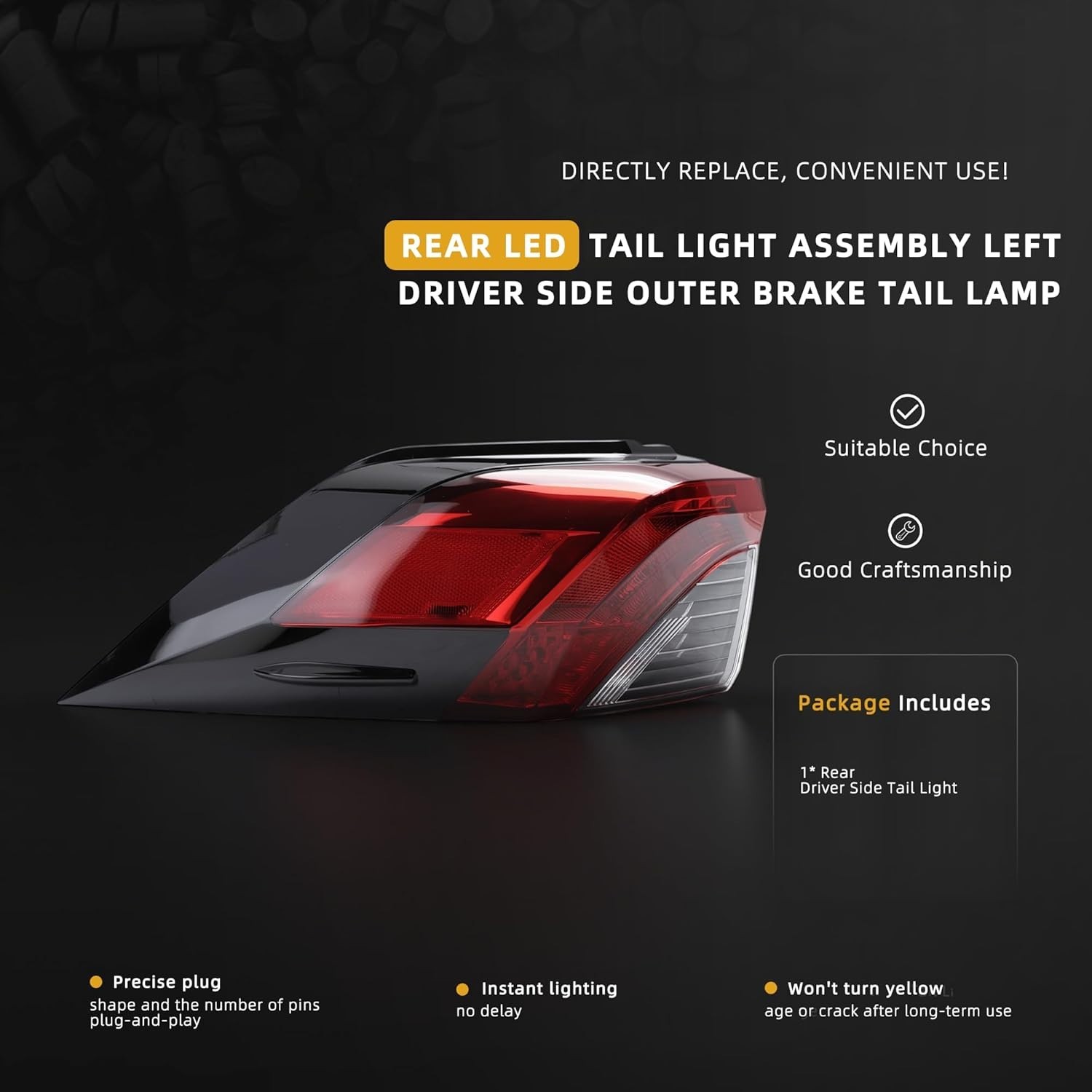 Rear LED Tail Light Left Driver Side Outer Toyota RAV4 19-23 815600R090 TO280414