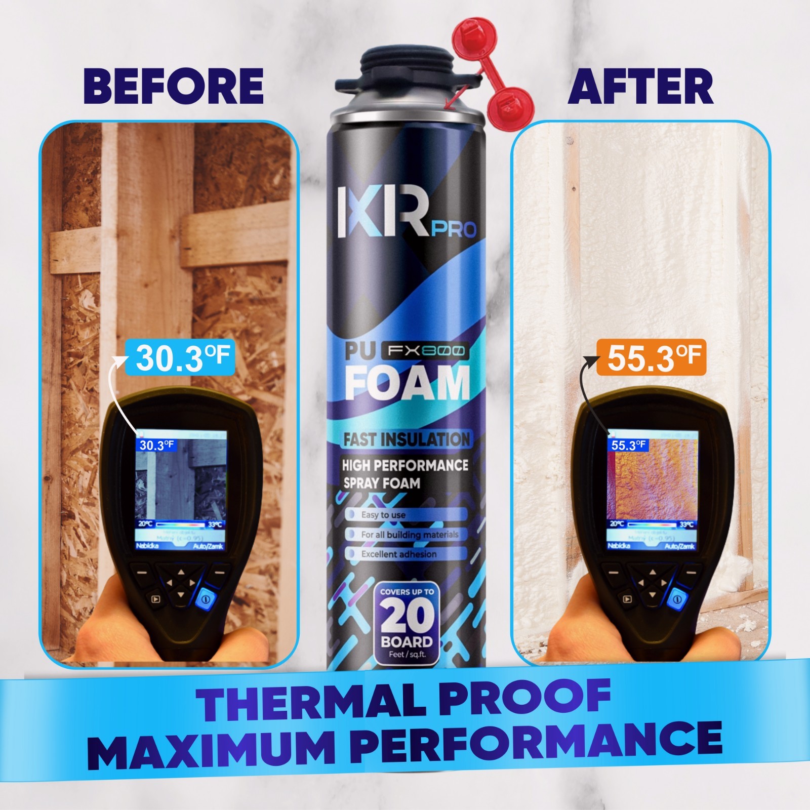 Spray Foam Insulation Can (12 x 23.1 oz. (655 g)) Expanding Foam Sealant