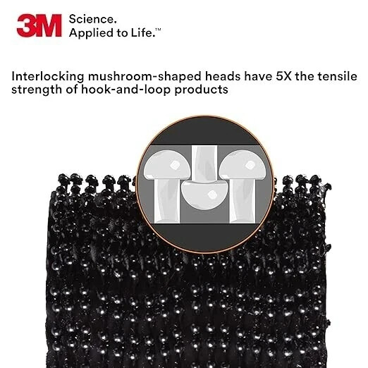 3M Dual Lock Reclosable Fasteners Heavy Duty Industrial Use Black TB3550 1″ x 10