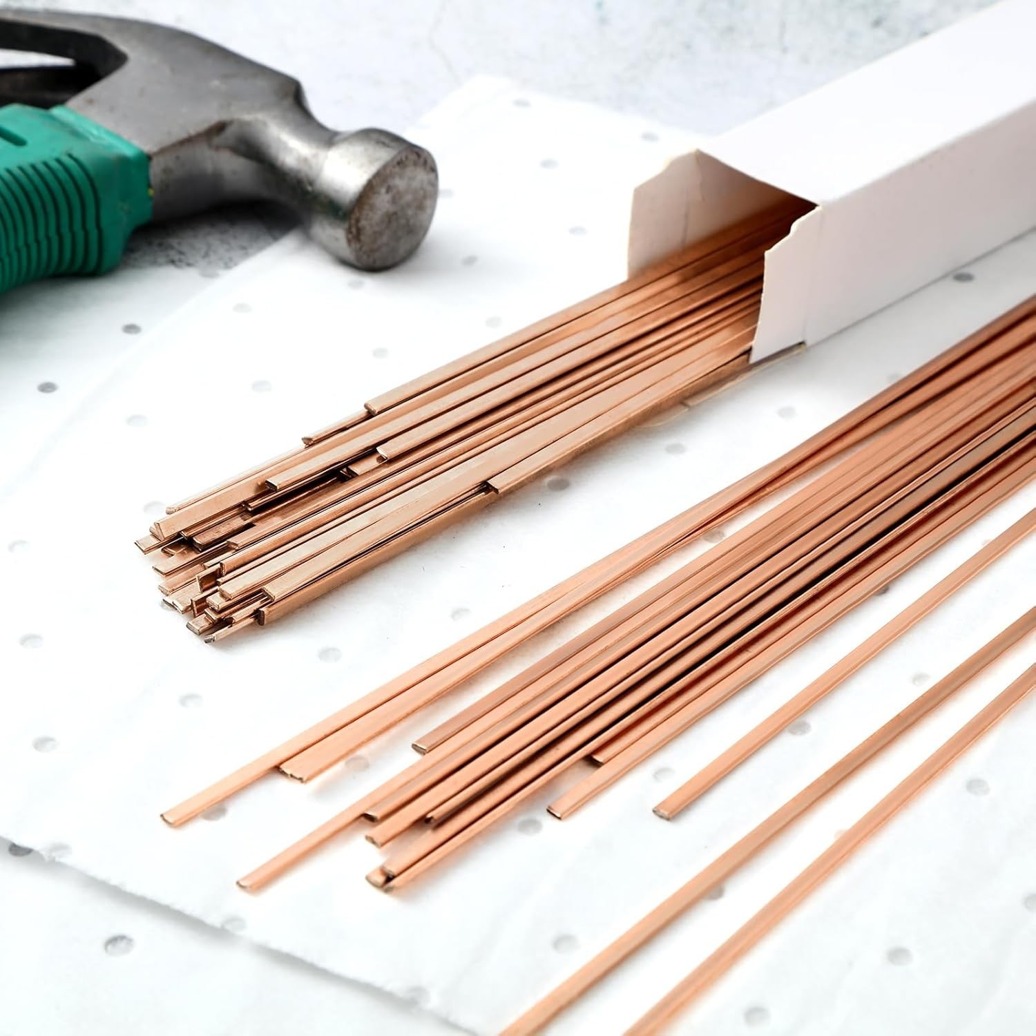 40 Sticks 15% Silver Brazing Rods – Flat Phos Copper Welding Rods for HVAC, Air