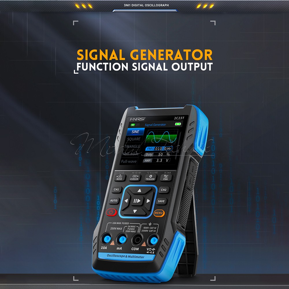 FNIRSI 2C23T 3-in-1 Digital Oscilloscope Multimeter Function Signal Generator US