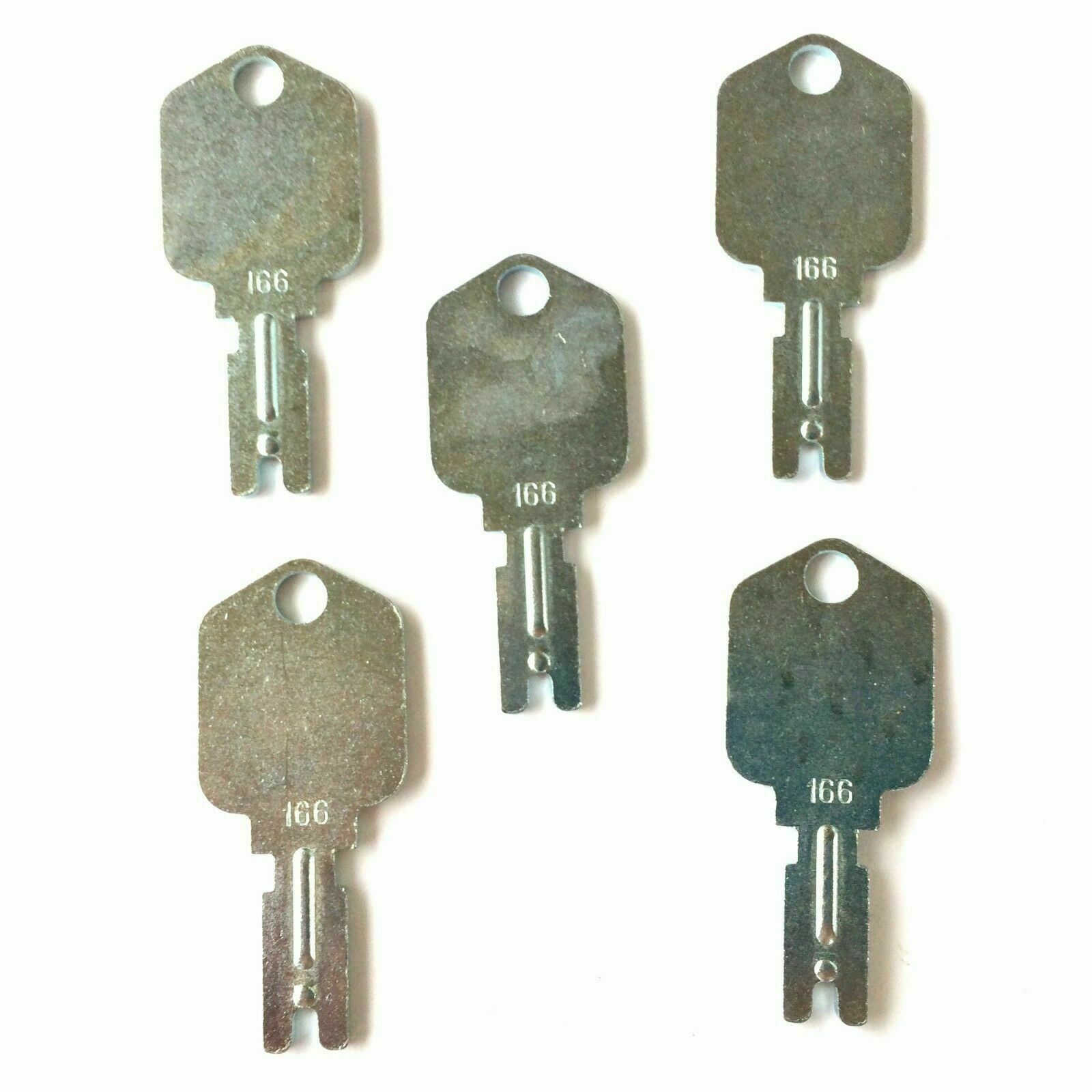 5pc Forklift Ignition Keys for Clark Crown Gradall Gehl Hyster Komatsu Yale #166