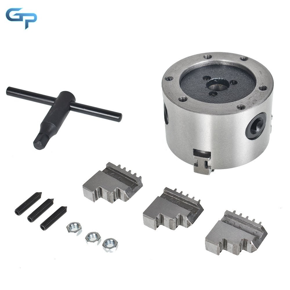 3 Jaw Lathe Chuck Manual Chuck 3″ K11-80 Self-centering Lathe Drilling Part 80mm
