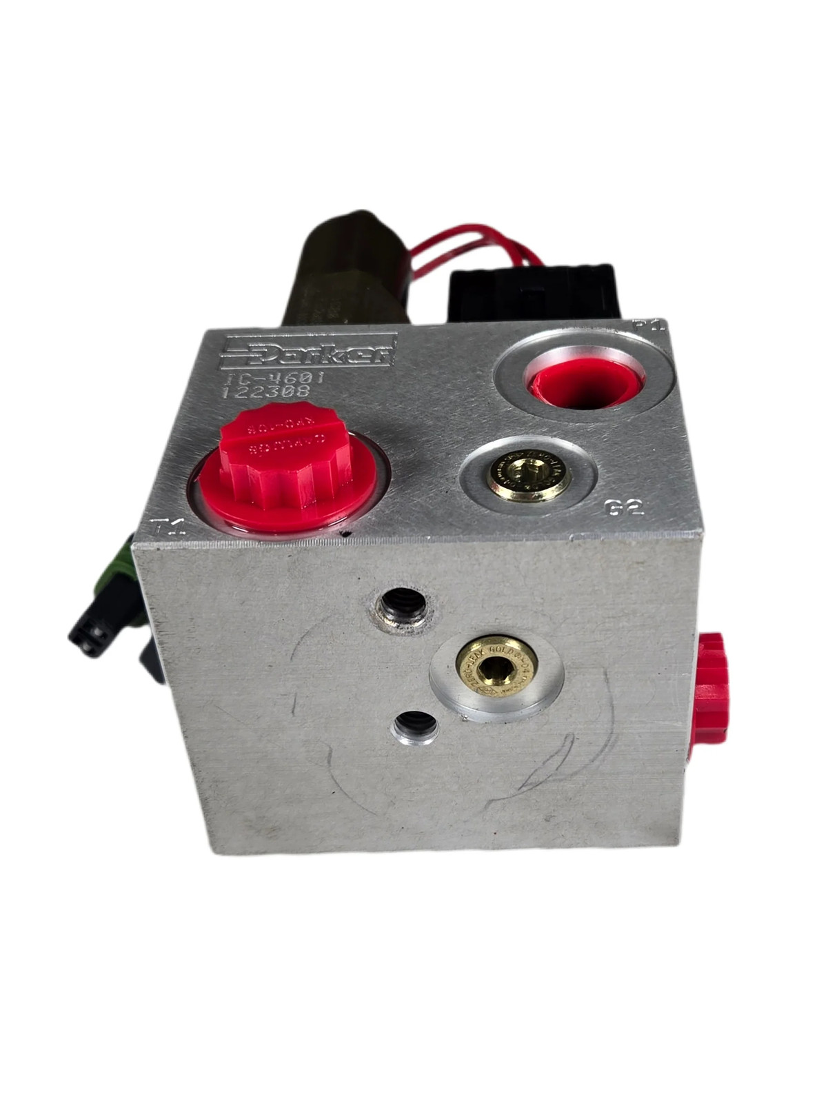 Parker IC-4601 122308 Hydraulic Manifold Solenoid Block Valve