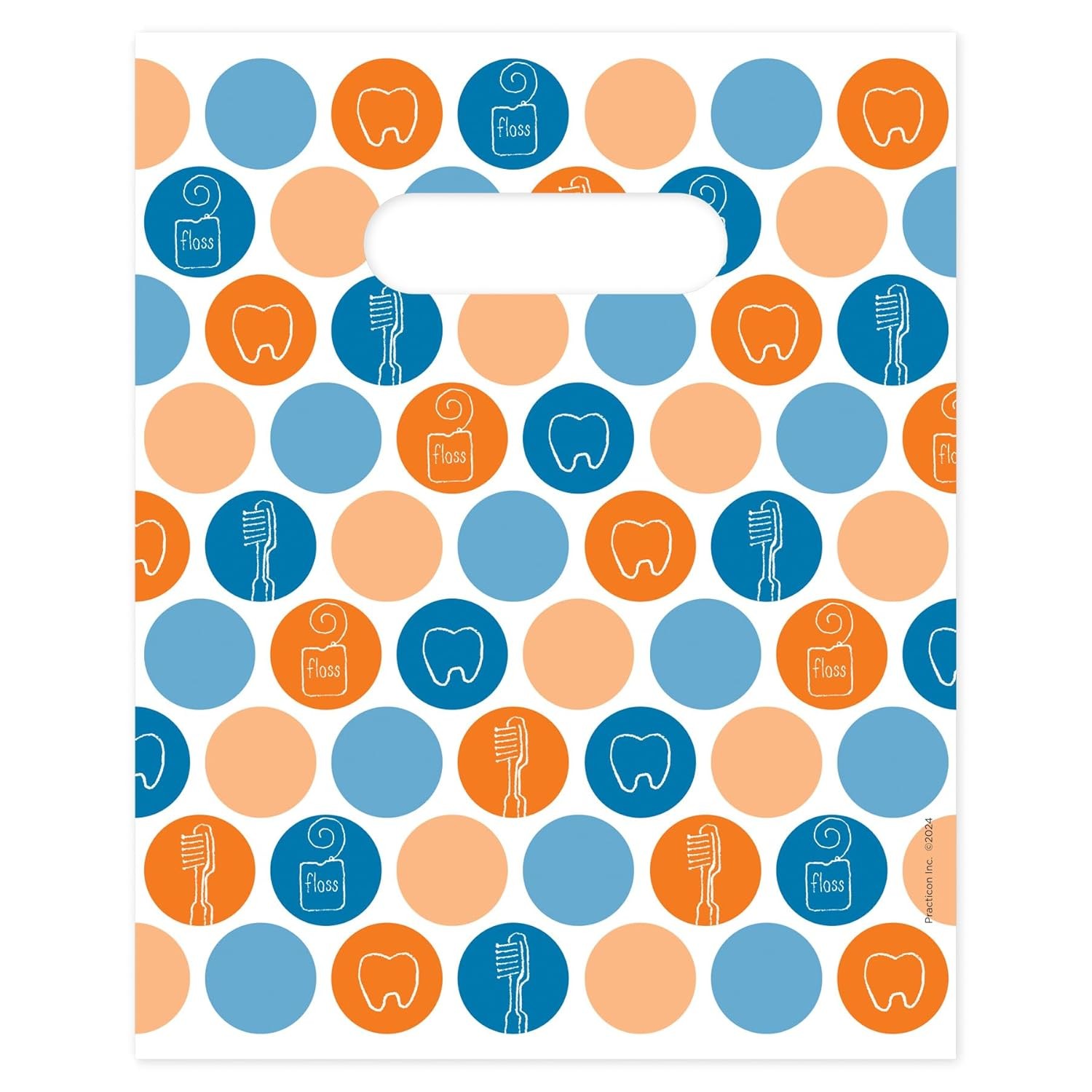 100 Pack Dental Dots Dental Centimeters Giveaway Bags, 8″ X 10″ United States US