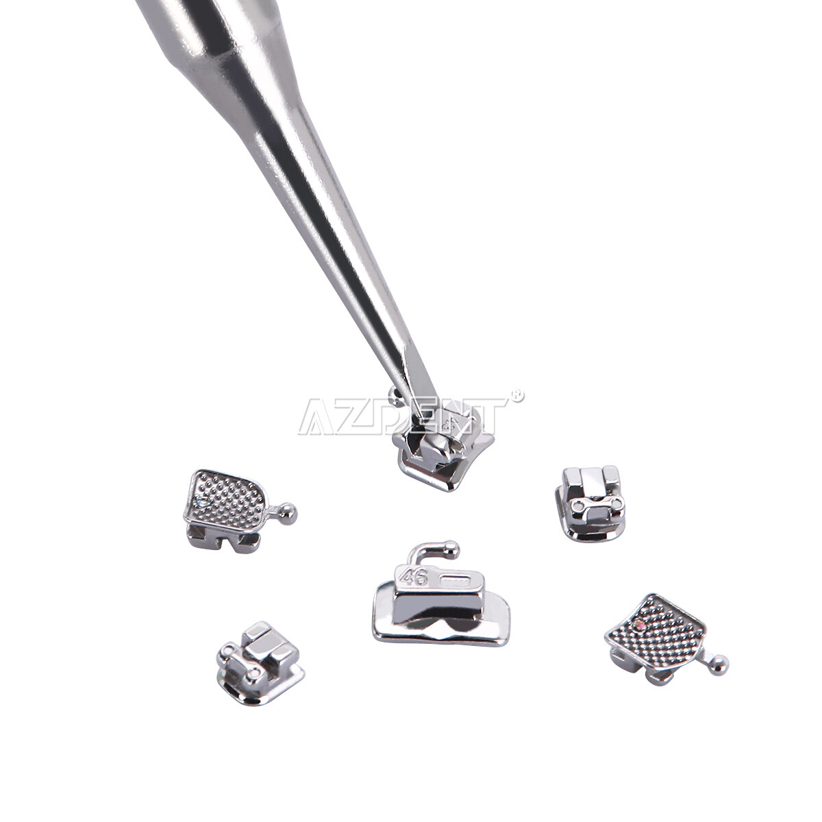 100X Dental Ortho MIM Self Ligating Bracket Brace Mini Roth.022 Hooks 345 AZDENT