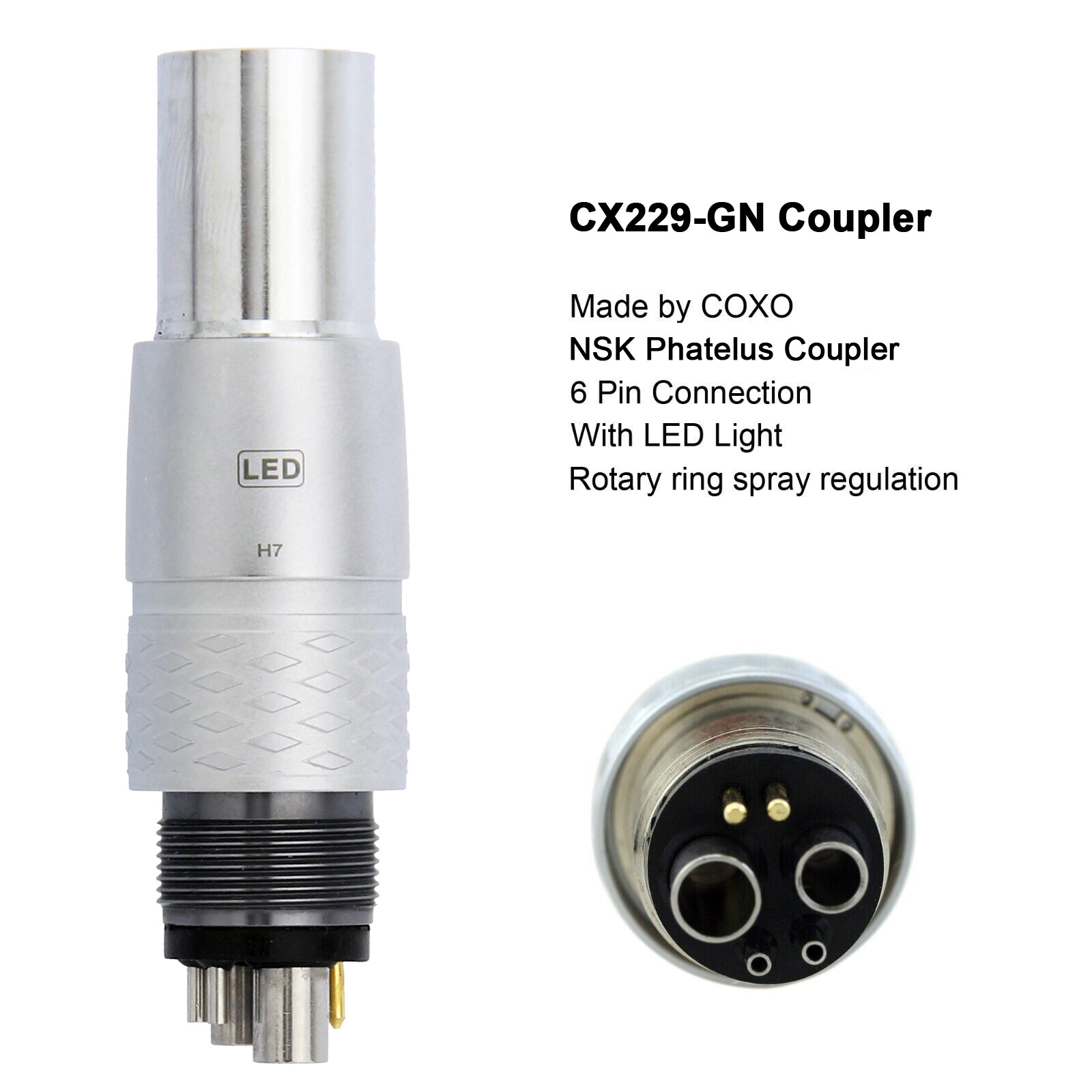 COXO Dental Fiber Optic Turbine High Speed Handpiece For Kavo NSK Coupler 4 6H