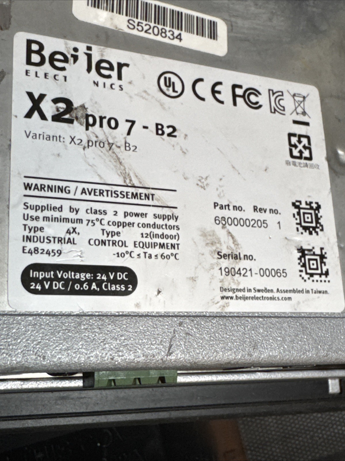 1PC Used Beijer X2 Pro7-B2 Touch Screen (READ) watch video