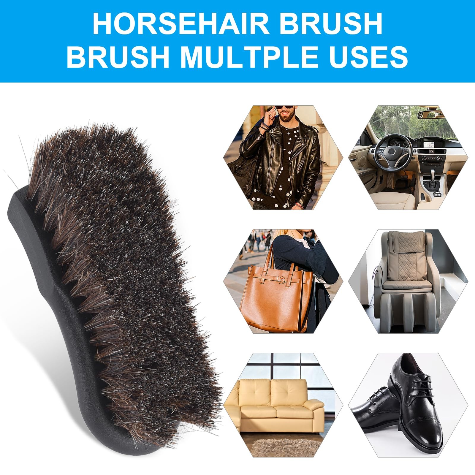 Wiojtry Upholstery Brush, Brush Set, Leather Cleaning Brush,…