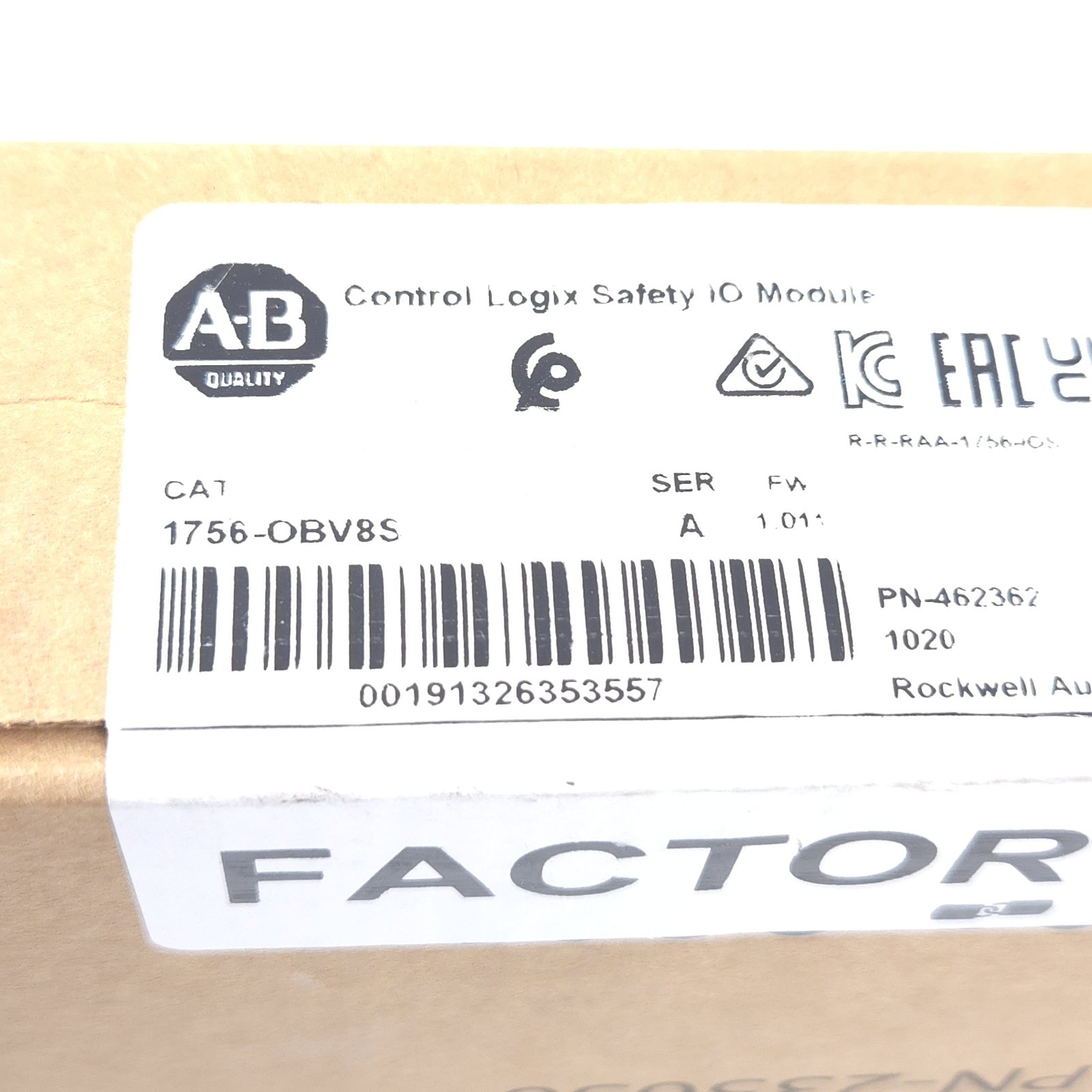 Factory Sealed Allen Bradley 1756-OBV8S ControlLogix Safety IO Module 1756OBV8S