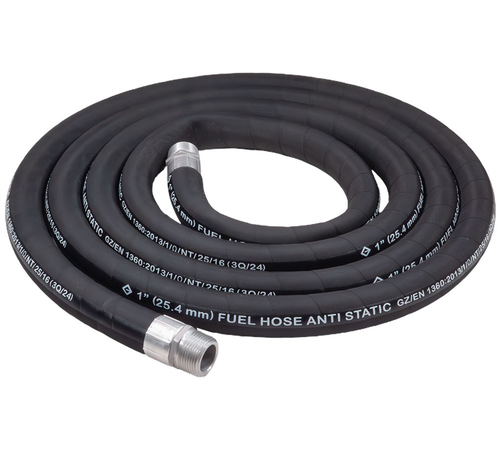 1″Fuel Transfer Hose 20FT for Diesel, Gasoline, Kerosene & Petroleum-Based Fluid