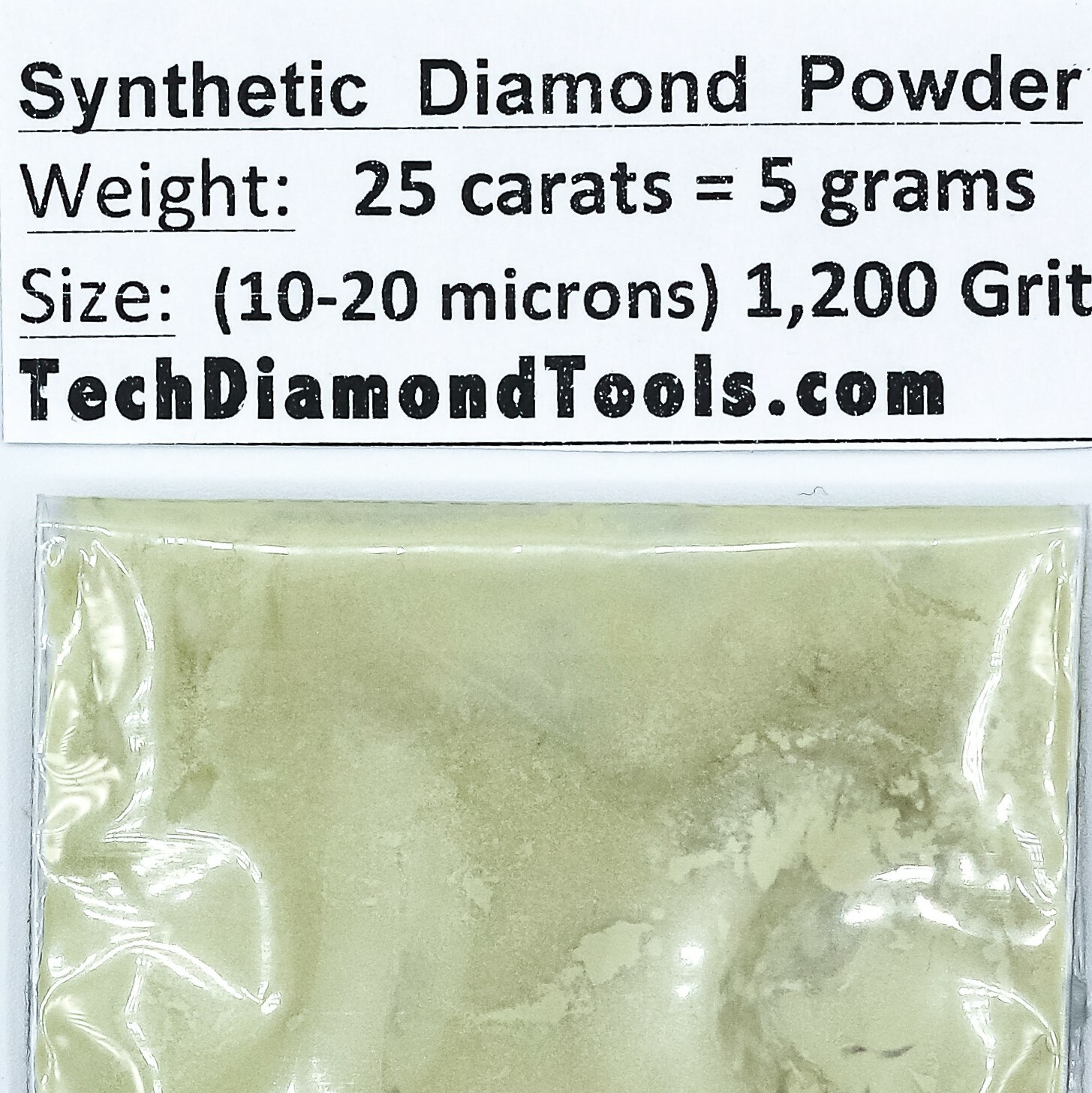 TechDiamondTools Diamond Powder 1,200 Grit 10-20 Microns, 25 cts = 5 Grams