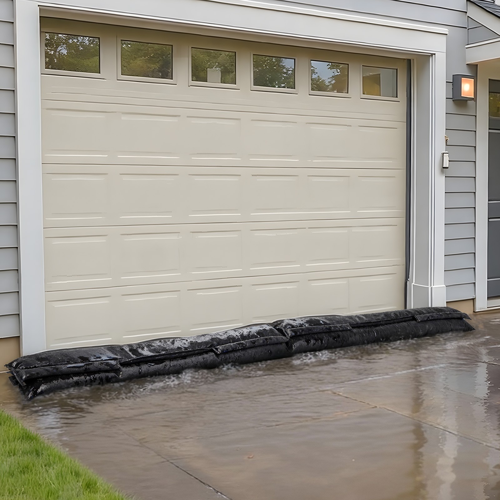 VEVOR Flood Barrier 5 x 0.7 ft Reusable Flood Bags Activated by Water 4 Pack