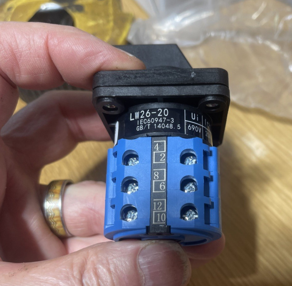 Grizzly Lathe FORWARD/REVERSE Switch SZW26-20/D303.3 660V 20A