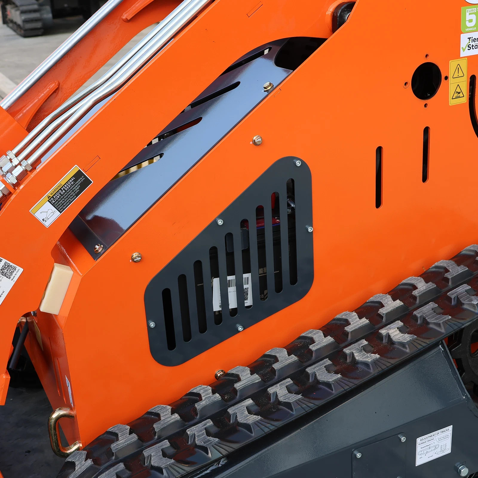 24HP Mini Track Skid Steer Loader, RATO 2-Cylinder Engine, 3-Pump Hydraulic Syst