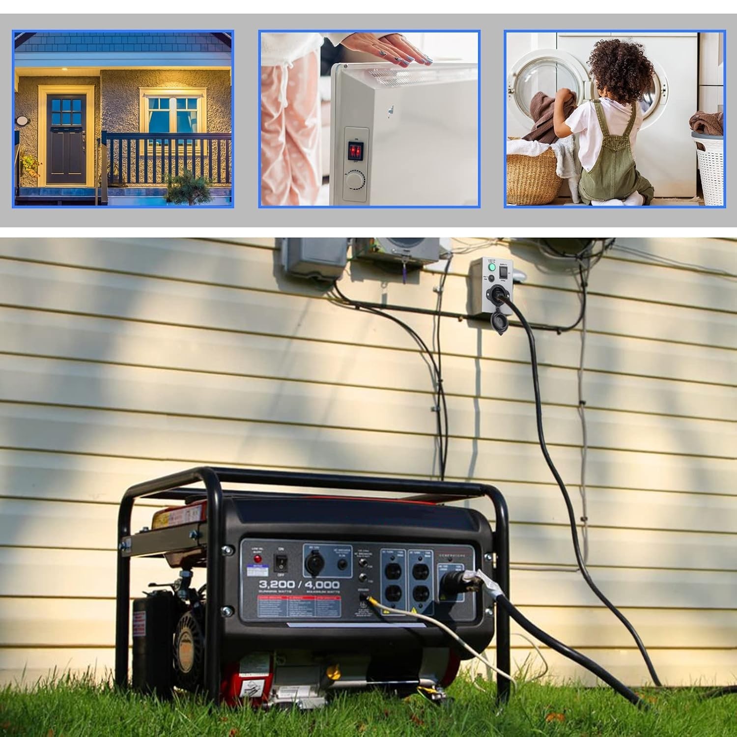 Durable 15 Amp Listed Manual Transfer Switch for Safe Indoor and Outdoor Use