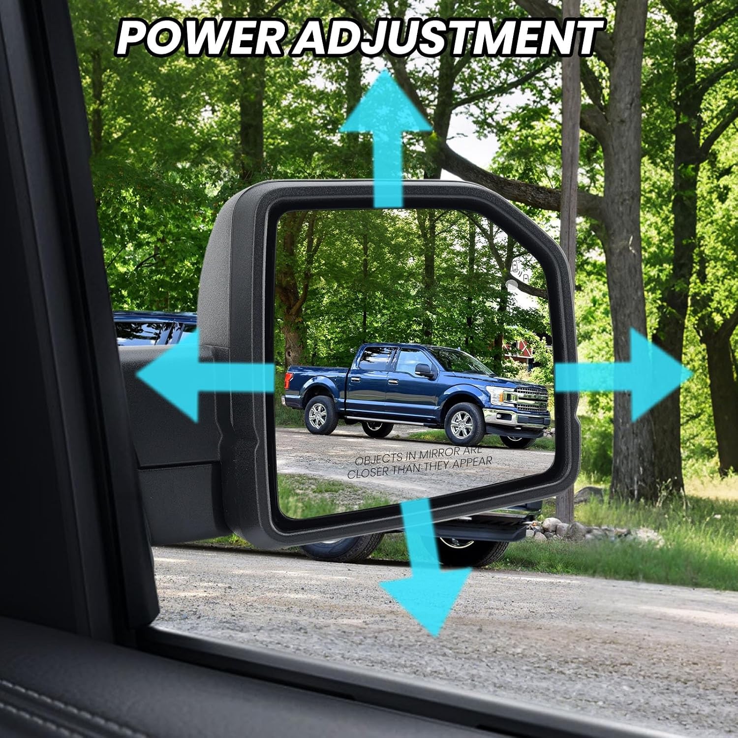 (11 Pins) Right Passenger Side Mirror for 2015-2020 Ford F150 with Heated/Power